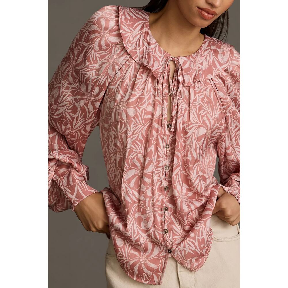 New Florence Balducci Anthropologie Femme Collared Blouse